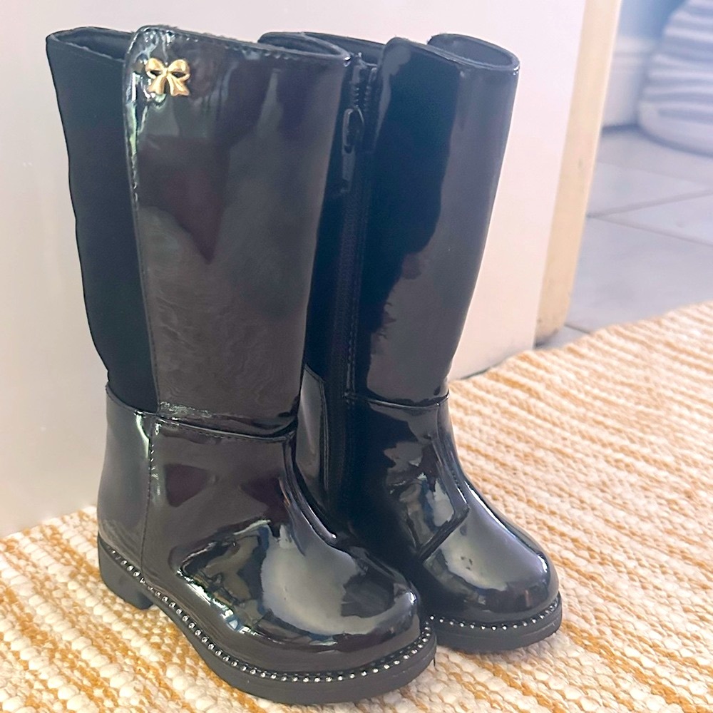 Patent leather high boots Girls size 5
